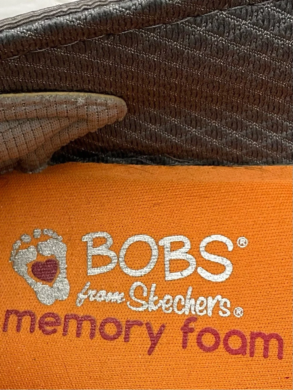 Sketchers BOBS Shoes Size 9.5 Gray Dog Print Memory Foam Slip On Shoes